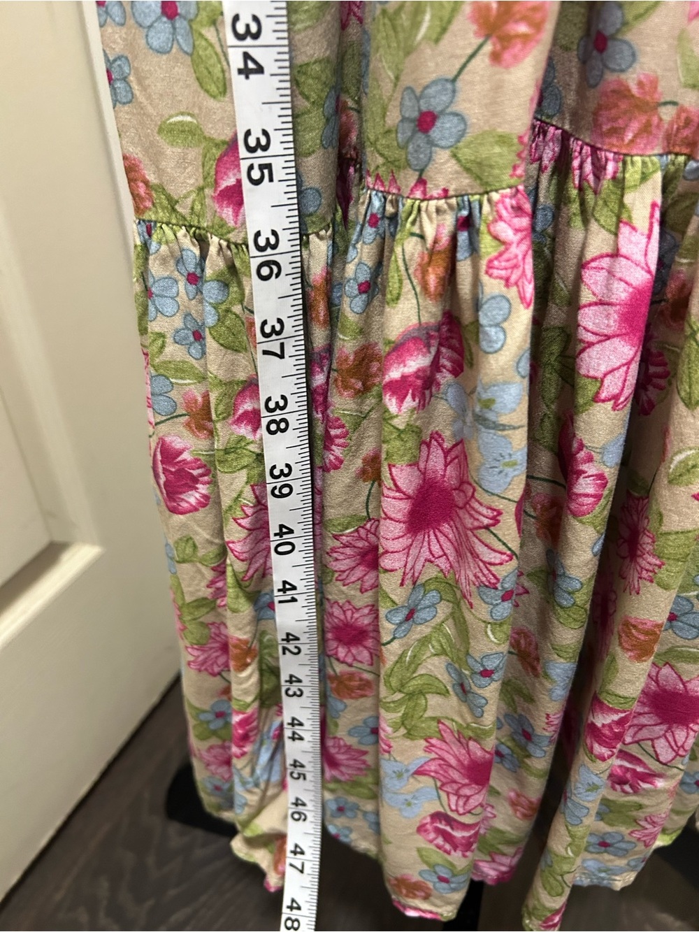 Rusttydustty V-Neck Waist Cinched Casual Maxi Dress. - Picture 10 of 12